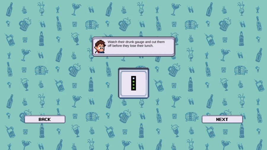 A character introduction dialogue screen.